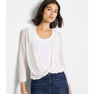 NIC+ZOE 4-Way Cardigan Size M White Lightweight